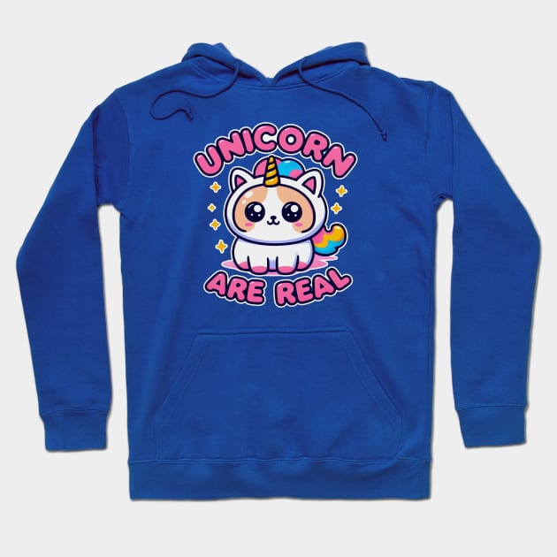 Unicorn are Real - Cat unicorn Hoodie by Yaydsign